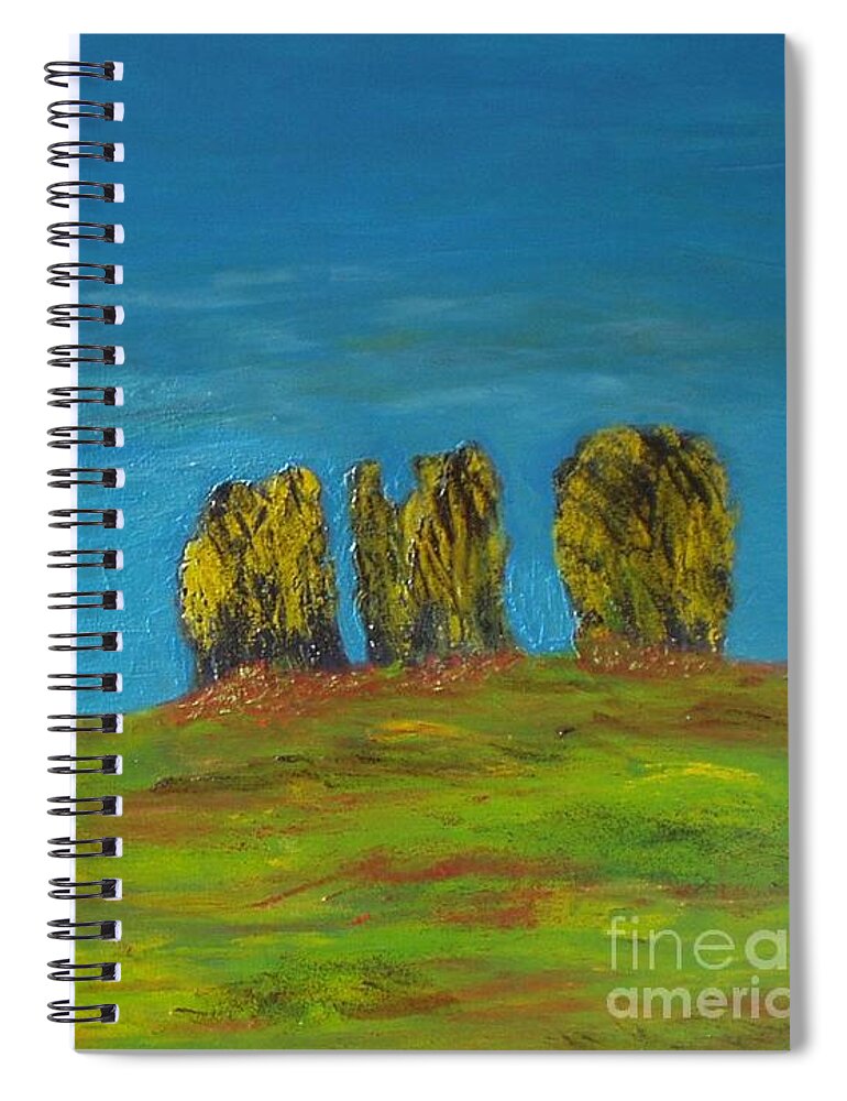 Expressionism Spiral Notebook featuring the painting Summer mood by Pilbri Britta Neumaerker