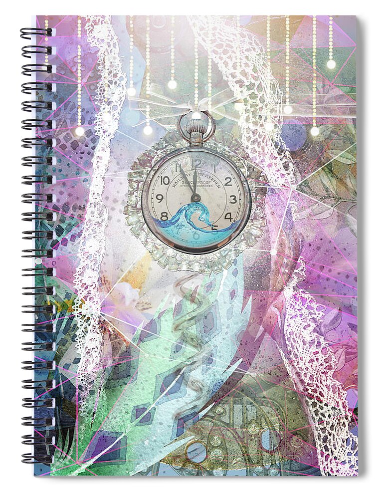 Summer Nights Spiral Notebook featuring the digital art Summer Nights by Linda Carruth
