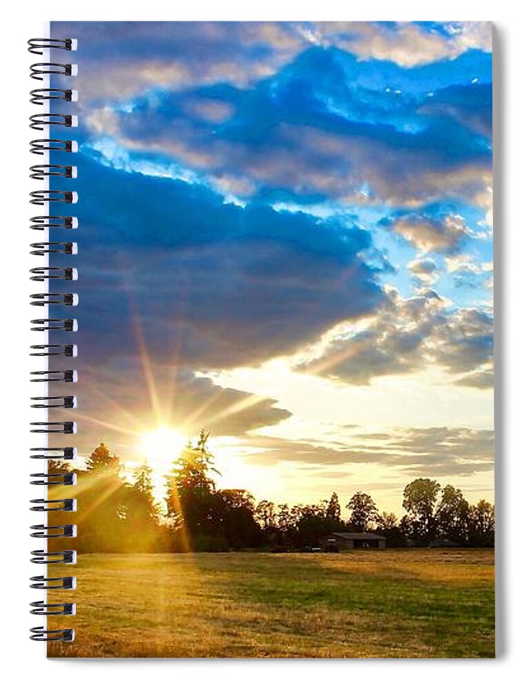 Sunset Spiral Notebook featuring the photograph Summer Skies by Brian Eberly
