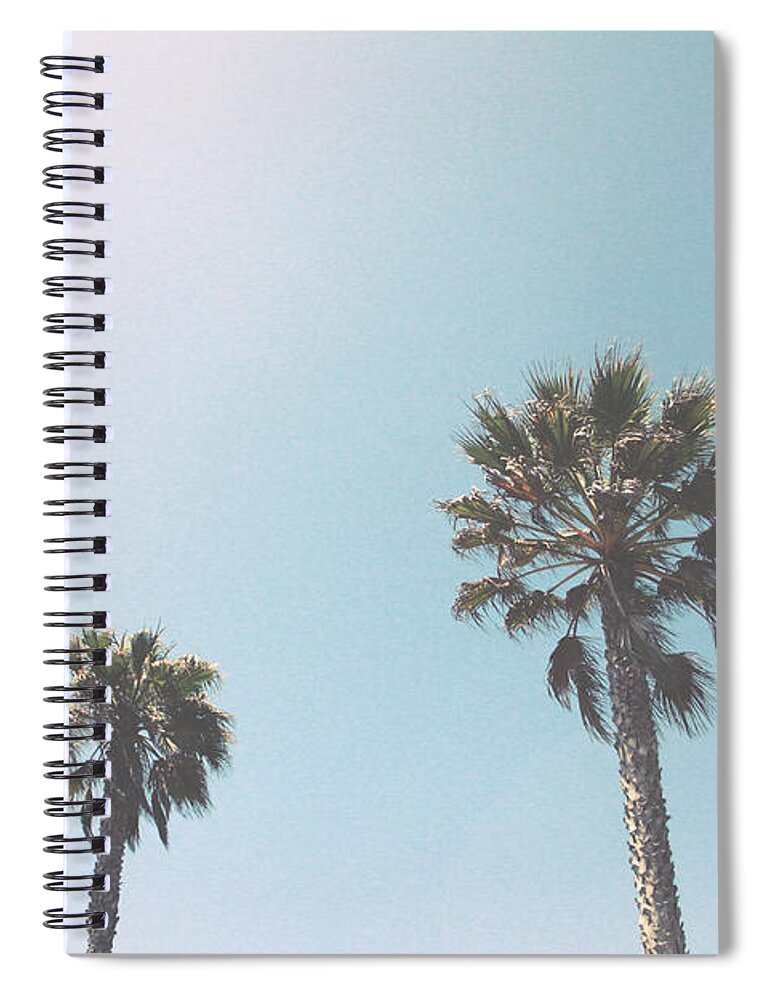 Palm Trees Spiral Notebook featuring the photograph Summer Sky- by Linda Woods by Linda Woods