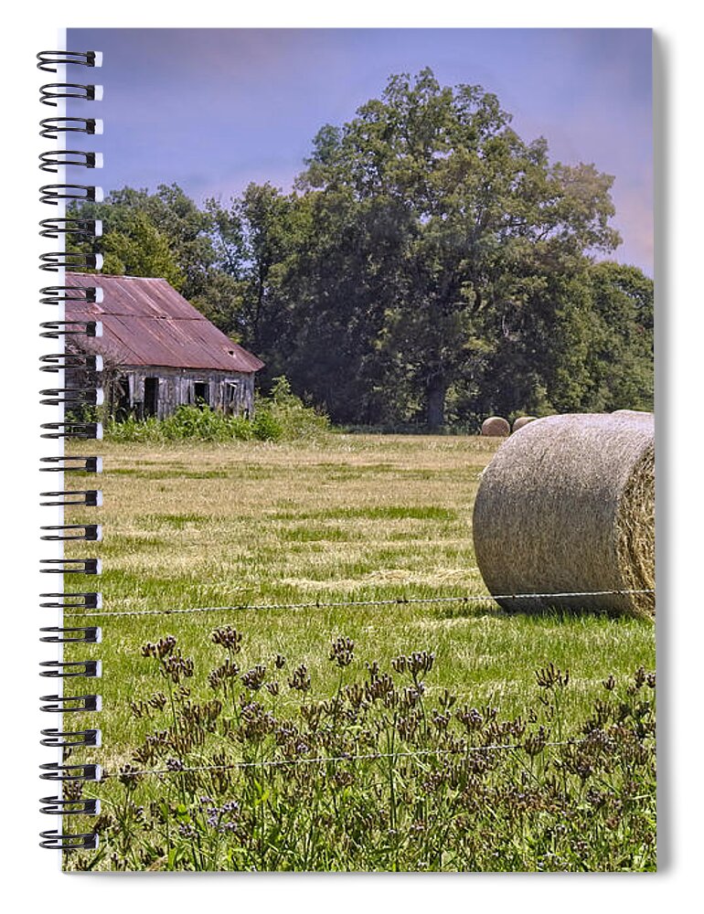 Barn Spiral Notebook featuring the photograph Summers Golden Harvest by Ella Kaye Dickey