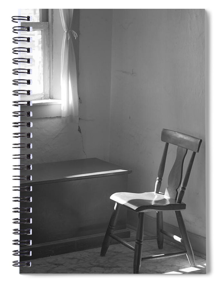 Sunlight Spiral Notebook featuring the photograph Sun Lights The Chair by Eric Tressler