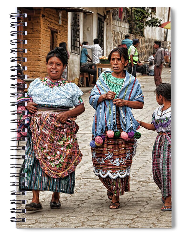Guatemala Spiral Notebook featuring the photograph Sunday morning in Guatemala by Tatiana Travelways