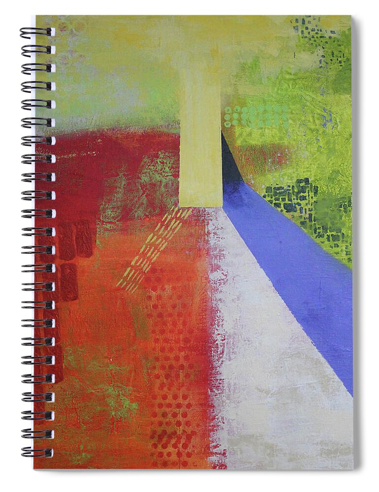 Abstract Spiral Notebook featuring the painting Sunday Sunrise by April Burton