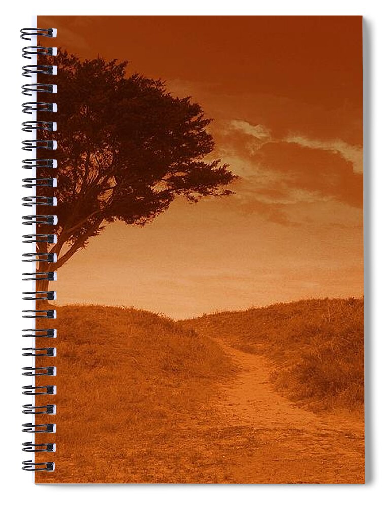 Landscape Spiral Notebook featuring the photograph Sundown Alone by Julie Lueders 