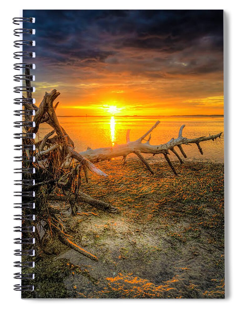 Driftwood Spiral Notebook featuring the photograph Sundrift by Marvin Spates