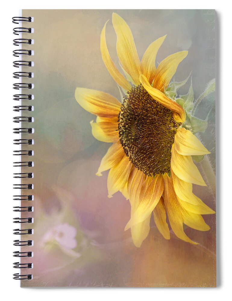 Be The Sunflower Spiral Notebook featuring the photograph Sunflower Art - Be The Sunflower by Jordan Blackstone