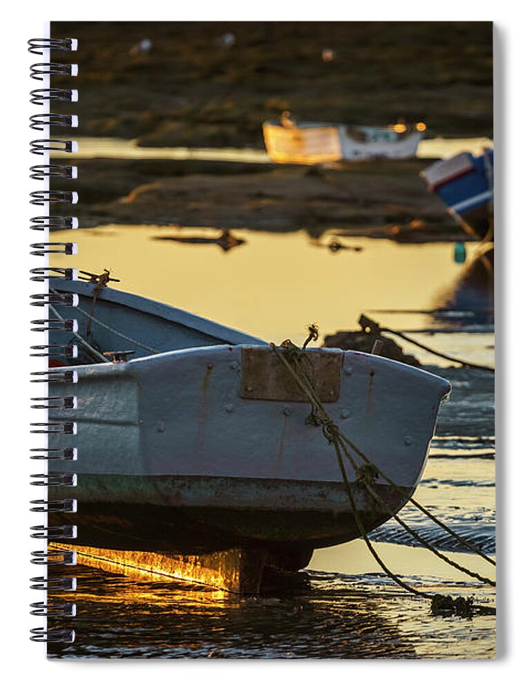 Andalucia Spiral Notebook featuring the photograph Sunkissed Keel La Caleta Cadiz Spain by Pablo Avanzini