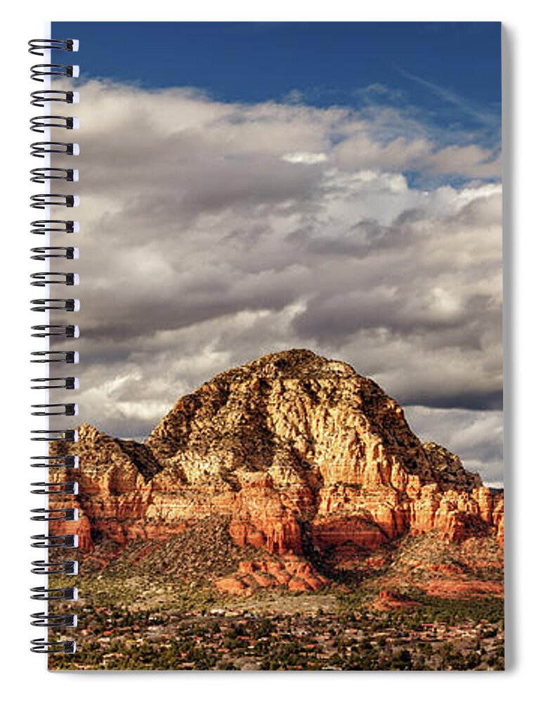 Sunlight Spiral Notebook featuring the photograph Sunlight On Sedona by James Eddy