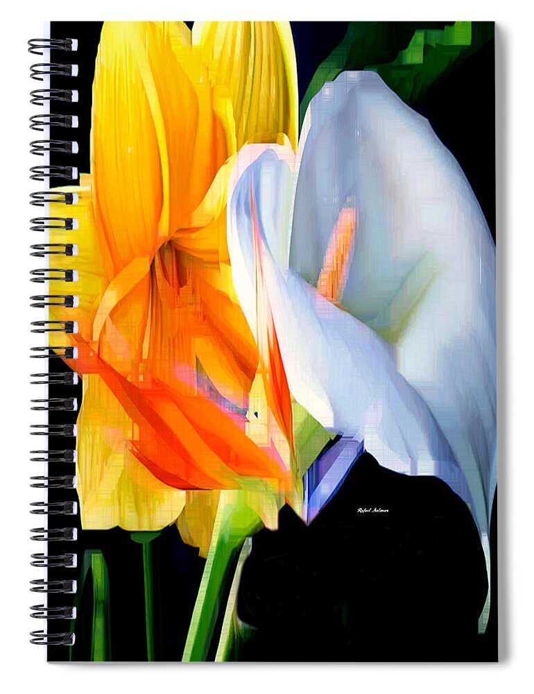 Art Spiral Notebook featuring the digital art Sunny Bouquet by Rafael Salazar