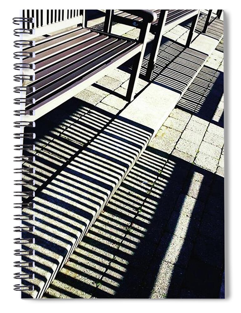 Shadows Spiral Notebook featuring the photograph Sunny Day. #sunnyday #sunny #shadows by Ginger Oppenheimer