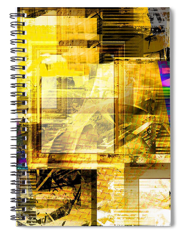 Abstract Spiral Notebook featuring the digital art Sunny days by Art Di