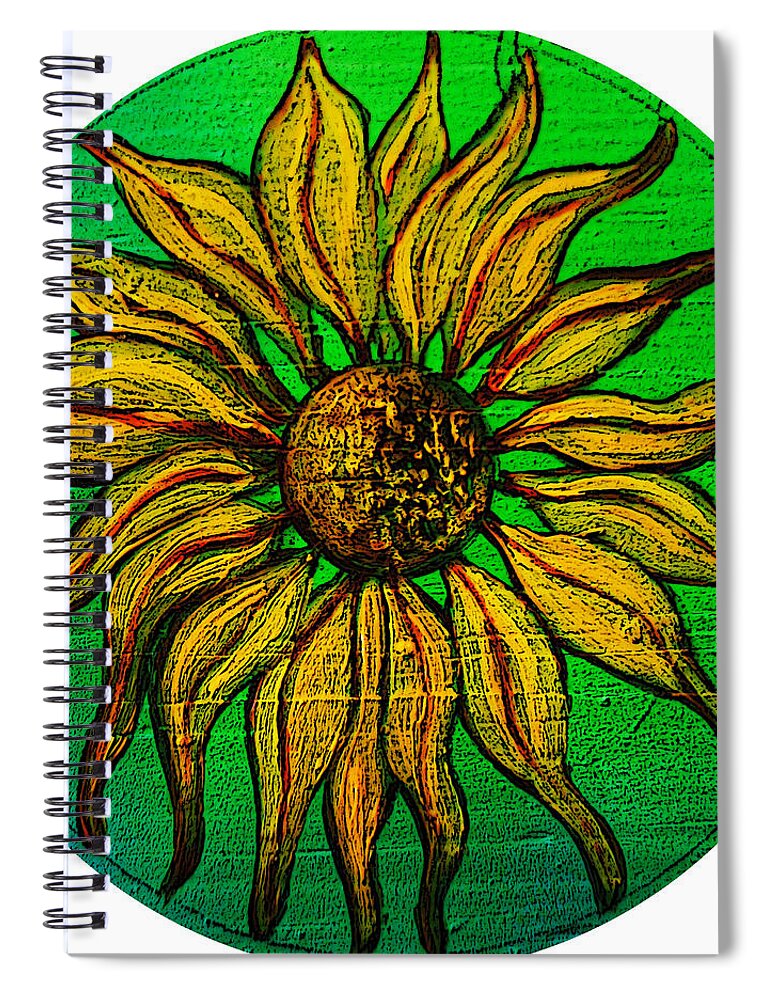 Flowers Spiral Notebook featuring the painting Sunny by Patricia Arroyo