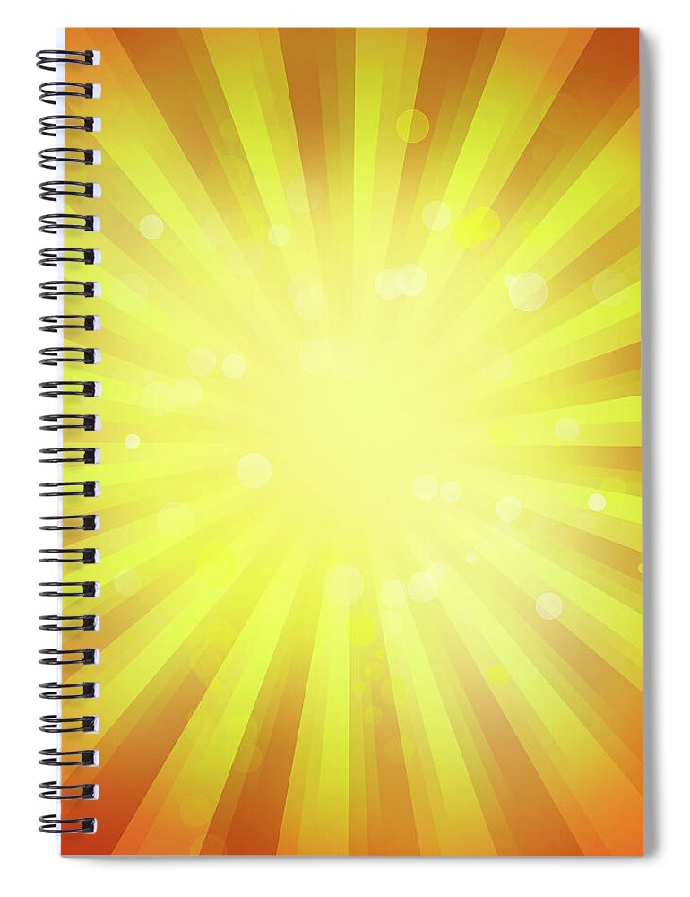 Background Spiral Notebook featuring the digital art Sunny rays 1 by Les Cunliffe