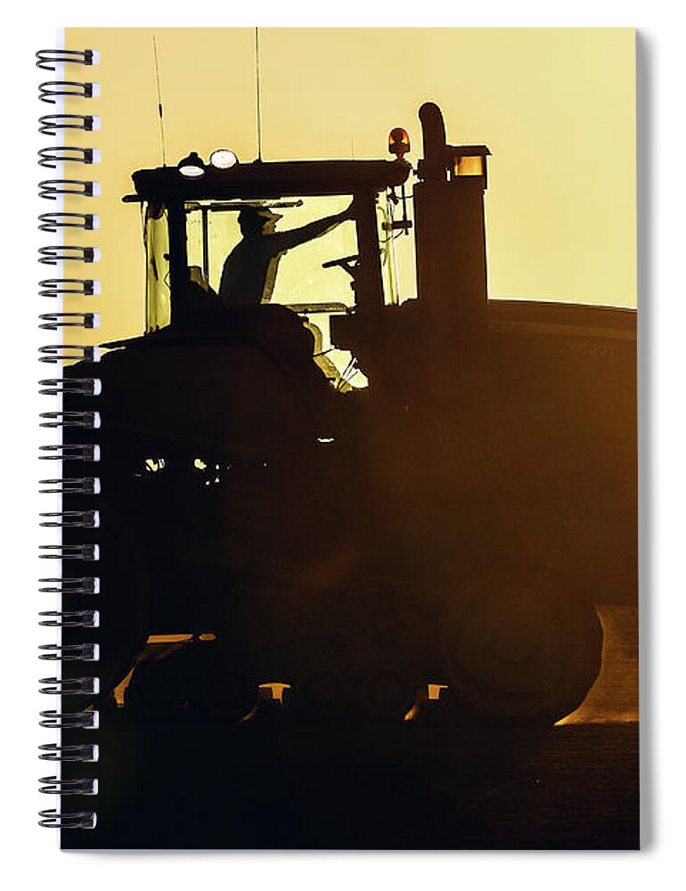 Chinook Spiral Notebook featuring the photograph Sunny Seeding Silhouette by Todd Klassy