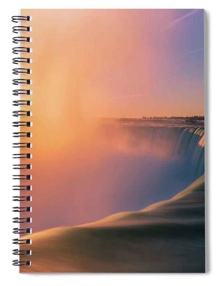 Niagara Falls Spiral Notebook featuring the photograph Sunrise above Niagara Falls by Jay Smith
