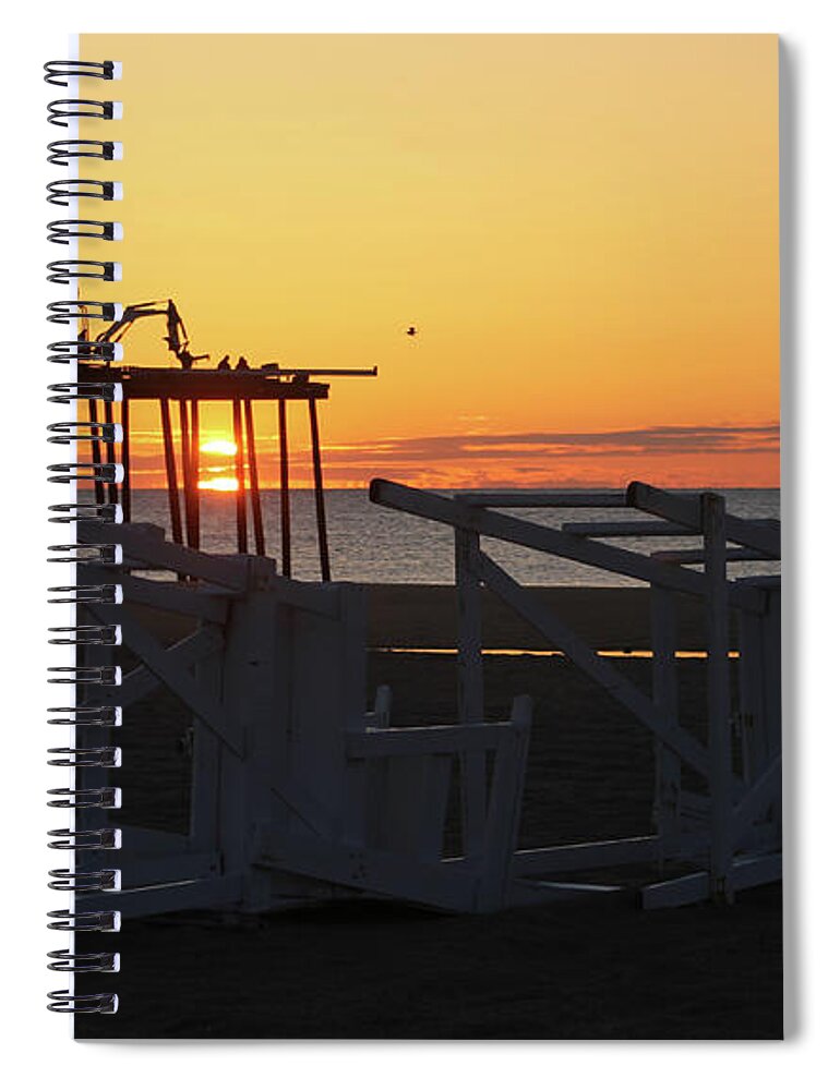 Sun Spiral Notebook featuring the photograph Sunrise and Summer Coming by Robert Banach