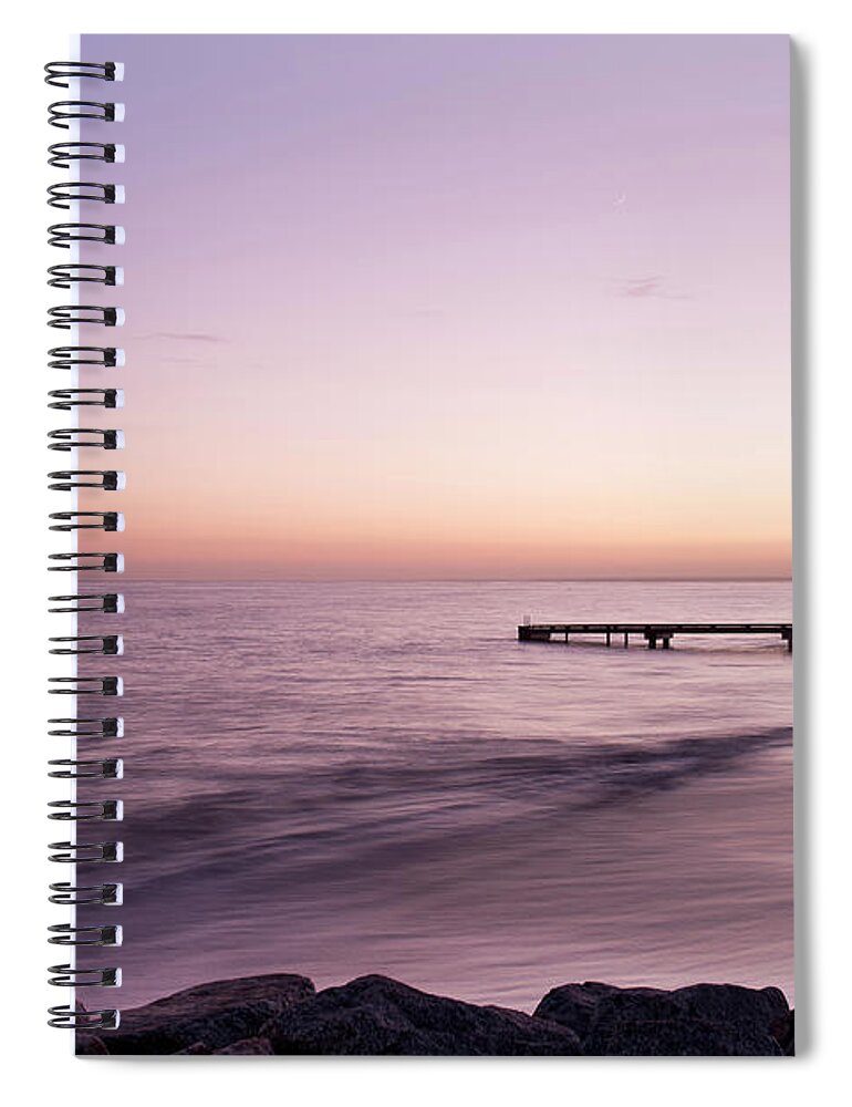 Nautical Photograph Spiral Notebook featuring the photograph Sunrise at Busselton by Ivy Ho