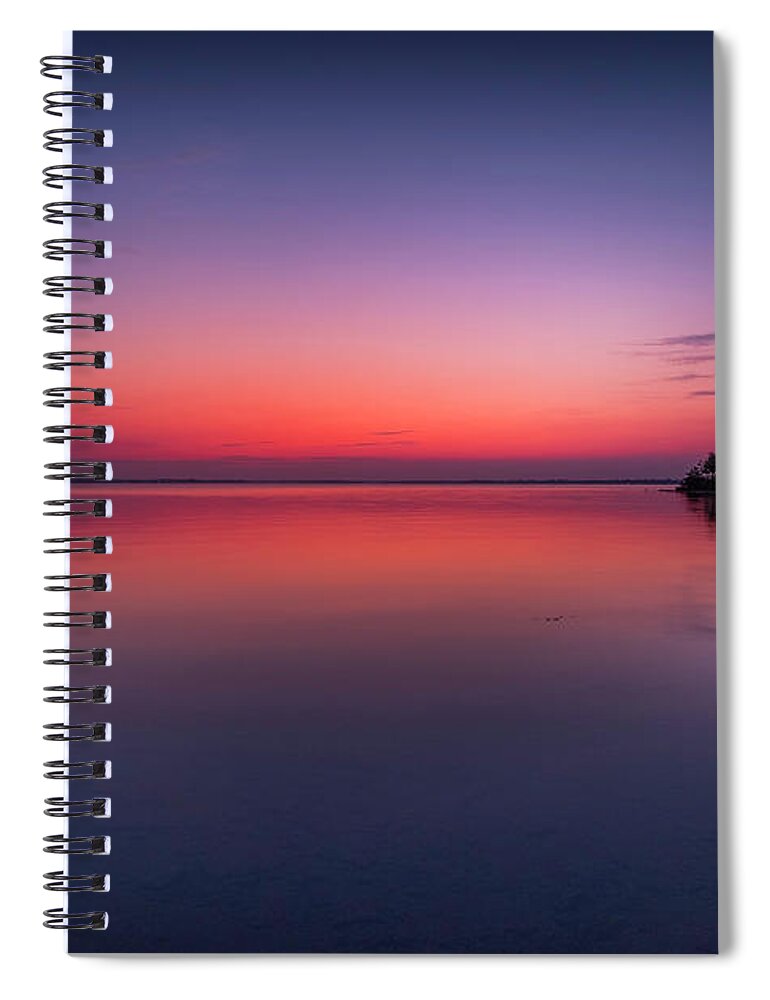 Sunrise Spiral Notebook featuring the photograph Sunrise at Chaumont Bay by Ron Biedenbach