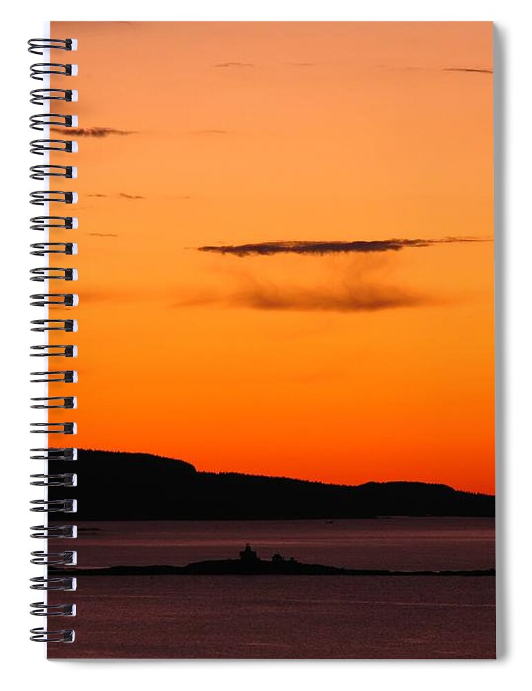 Acadia Np Spiral Notebook featuring the photograph Sunrise at Frenchman Bay by Juergen Roth