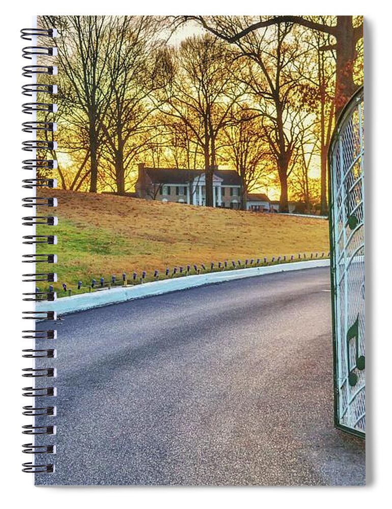 Graceland Spiral Notebook featuring the photograph Sunrise at Graceland by Marisa Geraghty Photography