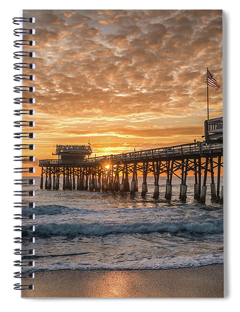 Sunrise Spiral Notebook featuring the photograph Sunrise Fishing by Jaime Mercado