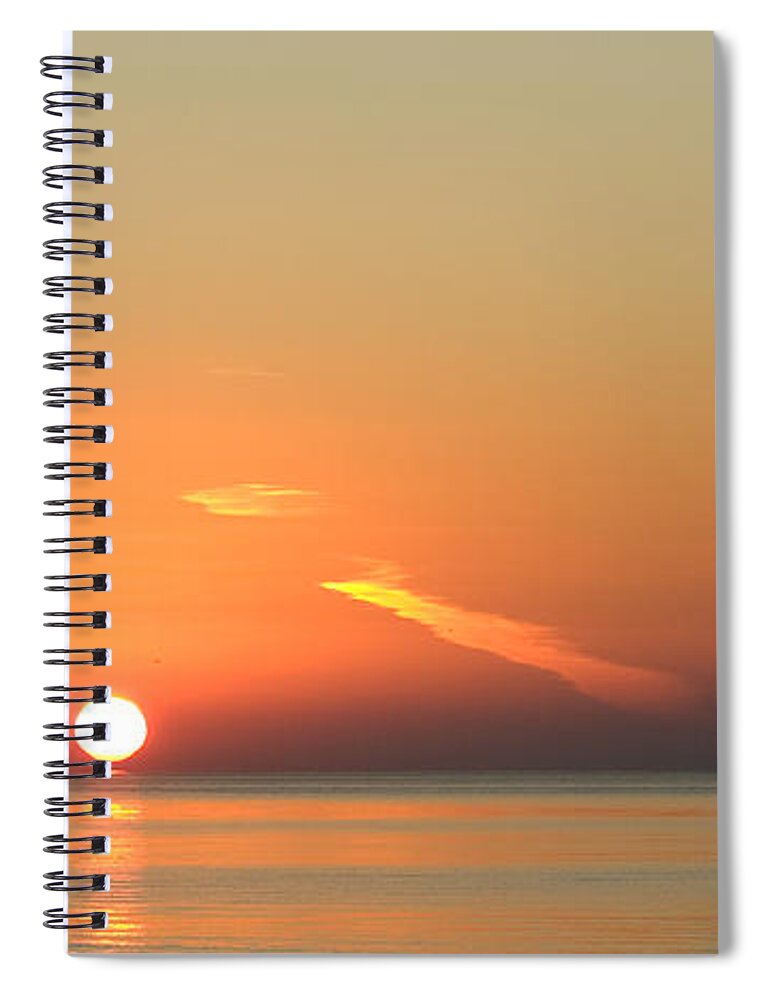 Sun Rise Spiral Notebook featuring the photograph Sunrise Gulfport Mississippi by Paul Gaj