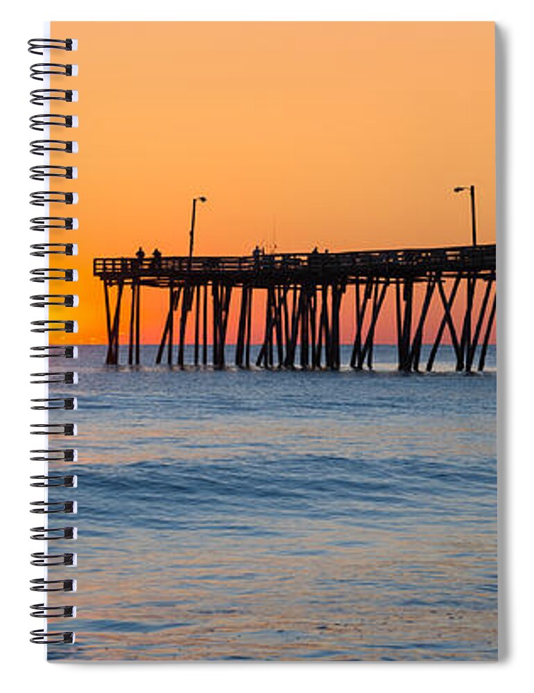 Nags Head Fishing Pier Spiral Notebook featuring the photograph Sunrise in North Carolina Outer Banks by Michael Ver Sprill