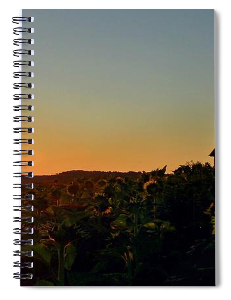 Sunrise Spiral Notebook featuring the photograph Sunrise on the Farm by Chris Berry