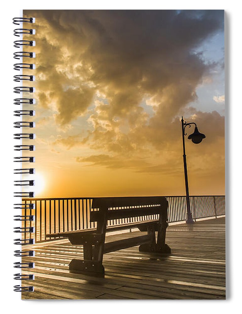 Sault Ste. Marie Spiral Notebook featuring the photograph Sunrise On The St. Mary's River 8901 by Norris Seward