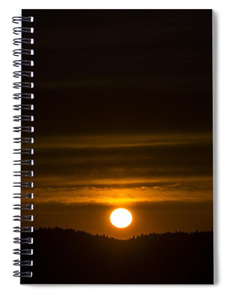 Sunrise Spiral Notebook featuring the photograph Sunrise Over the Foothills by Matt Swinden