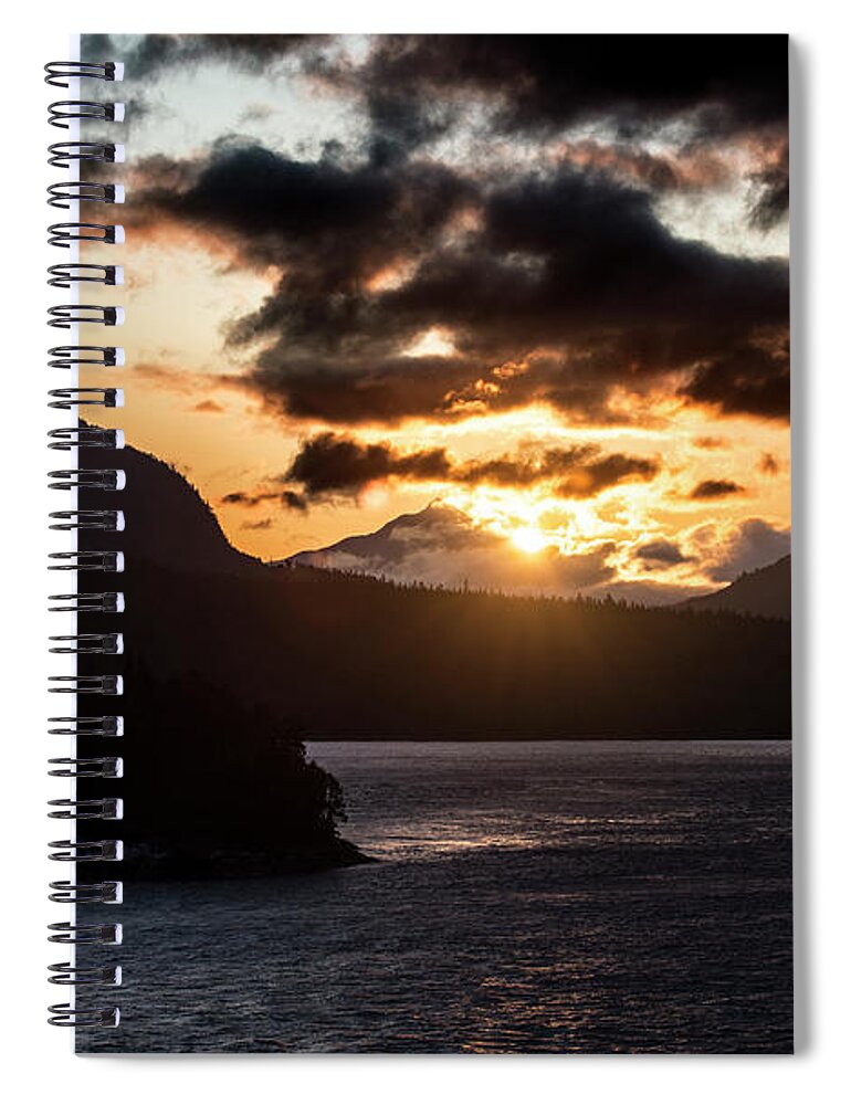 Landscape Spiral Notebook featuring the photograph Sunrise over the Inland Passage by Matt Swinden