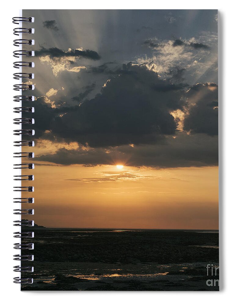 Sun Spiral Notebook featuring the photograph Sunrise over The Isle of Wight by Clayton Bastiani
