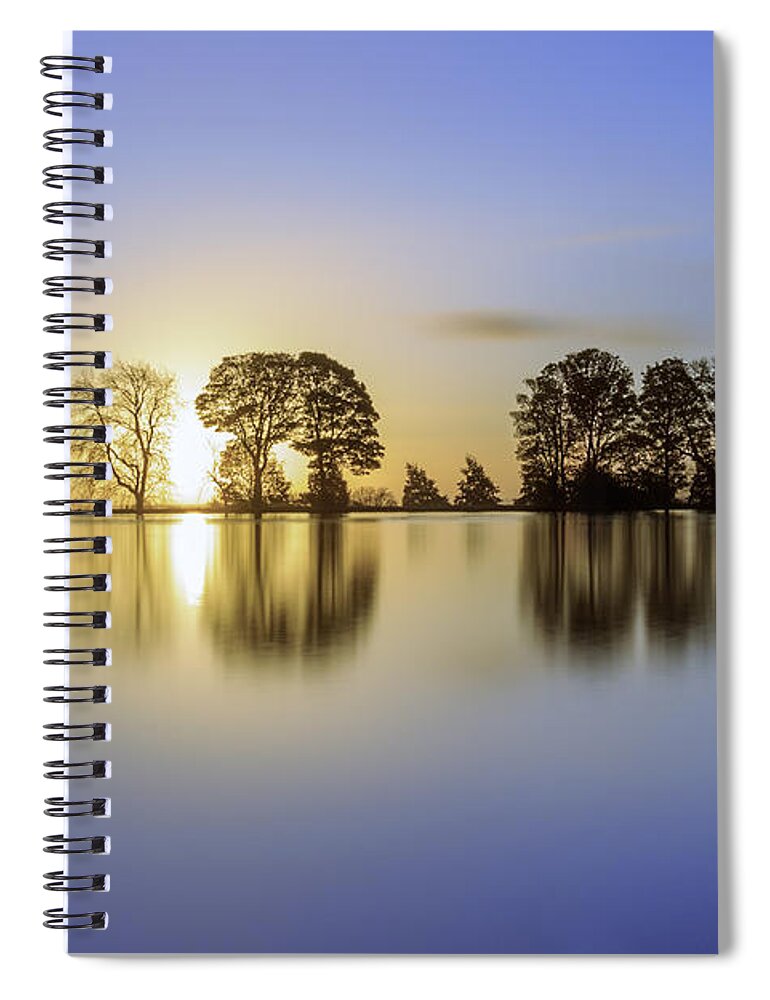 Sunrise Spiral Notebook featuring the photograph Sunrise reflection by Chris Smith