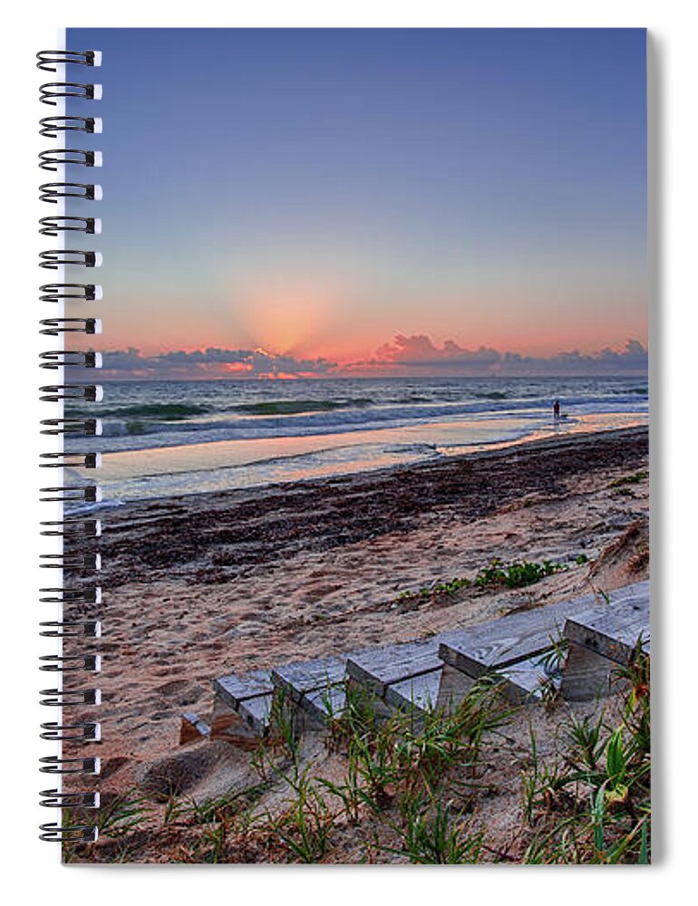 Landscape Spiral Notebook featuring the photograph Sunrise Stairs by Dillon Kalkhurst