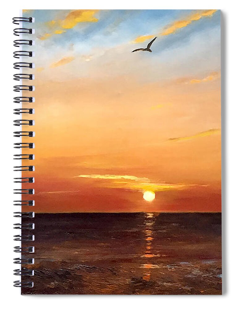  Spiral Notebook featuring the painting Sunrise Sunset by Josef Kelly