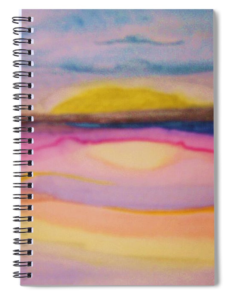 Sunset Spiral Notebook featuring the painting Sunset 3 by Joanna Smith