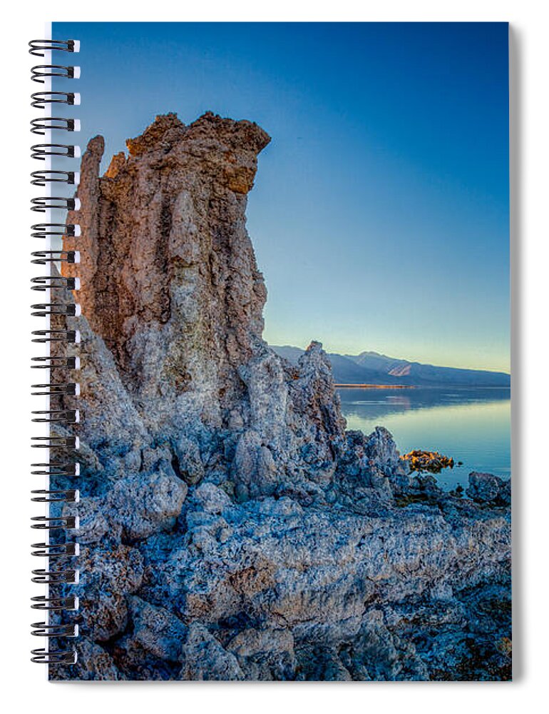 Formation Spiral Notebook featuring the photograph Sunset at Mono Lake by Rikk Flohr