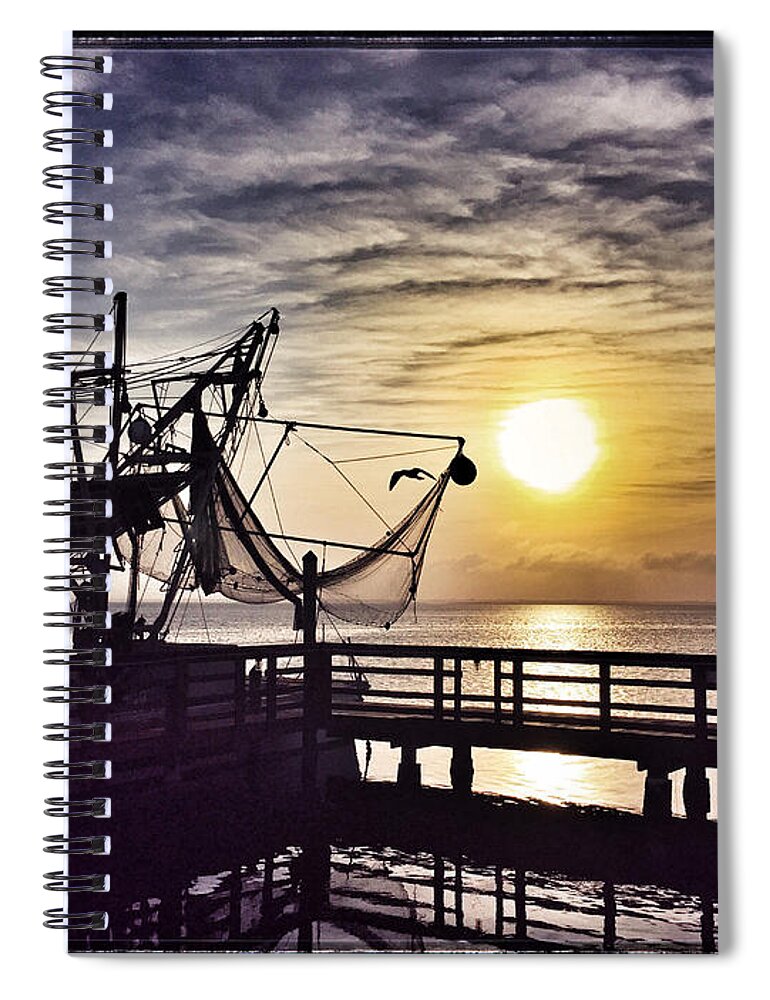 Sunset At Snoopy's Spiral Notebook featuring the photograph Sunset at Snoopy's by Debra Martz