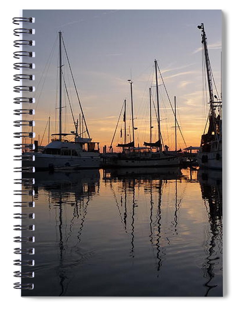 Sunset Spiral Notebook featuring the photograph Sunset at St. Marys by Joel Deutsch