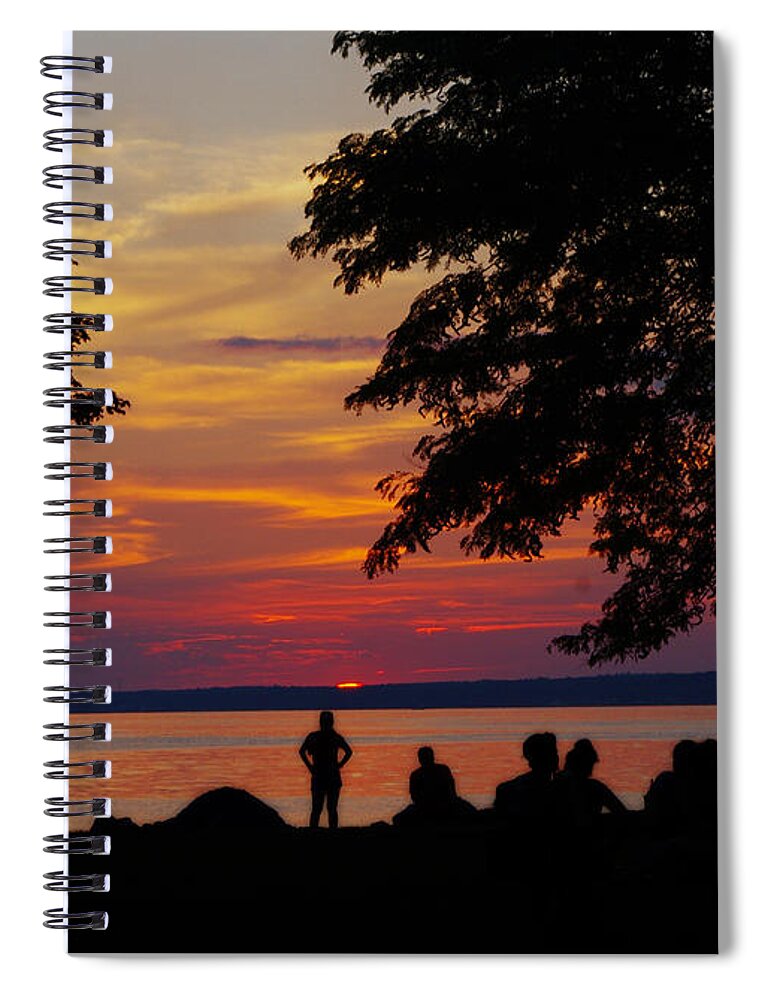 Lori Kingston Spiral Notebook featuring the photograph Sunset at Sylvan Beach by Lori Kingston