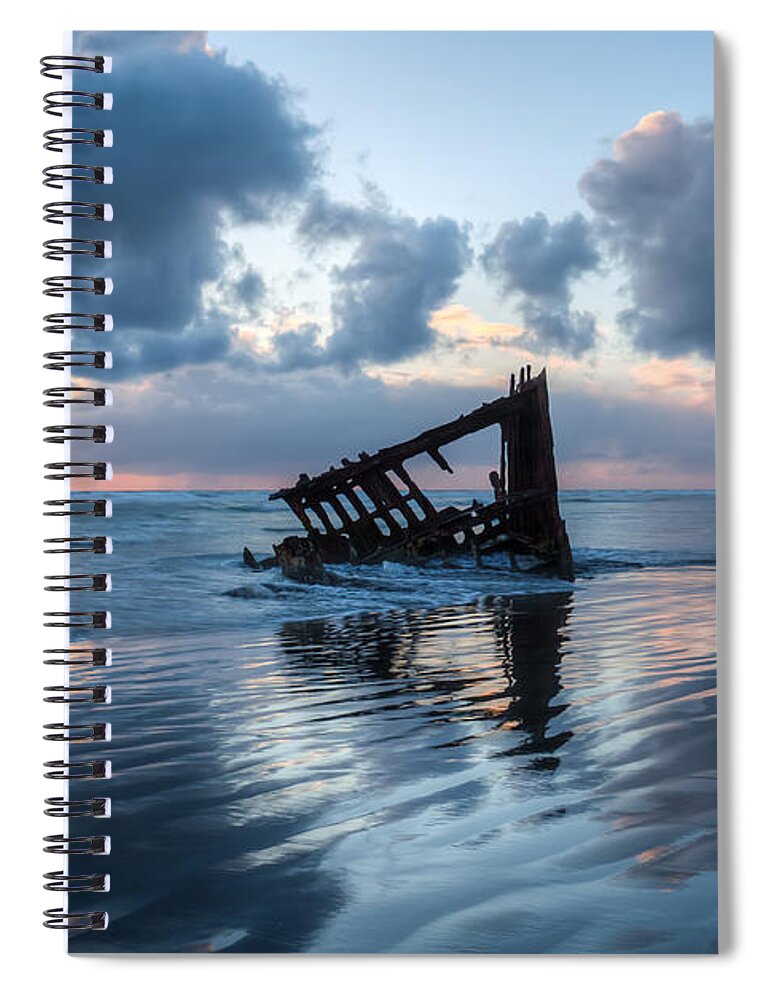 Peter Iredale Spiral Notebook featuring the photograph Sunset Blues 0094 by Kristina Rinell