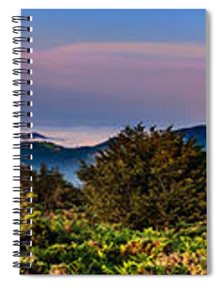 Sunset Spiral Notebook featuring the photograph Sunset Cloud Tide Over the Mountains by Weston Westmoreland