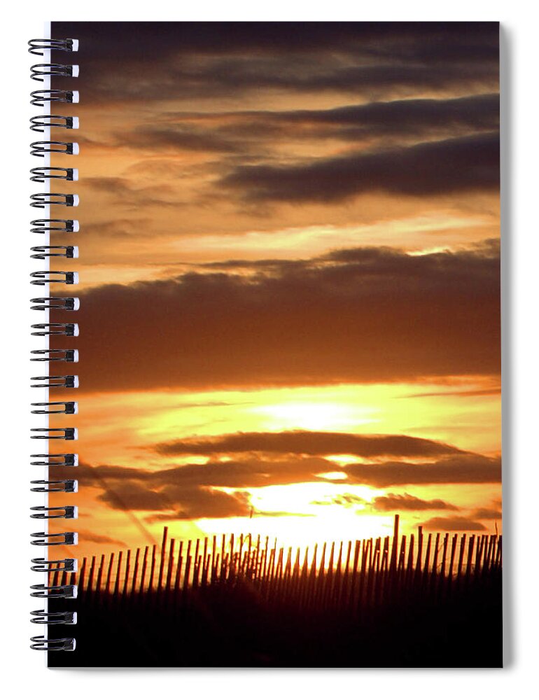 Sun Spiral Notebook featuring the photograph Sunset Dunes I I by Newwwman