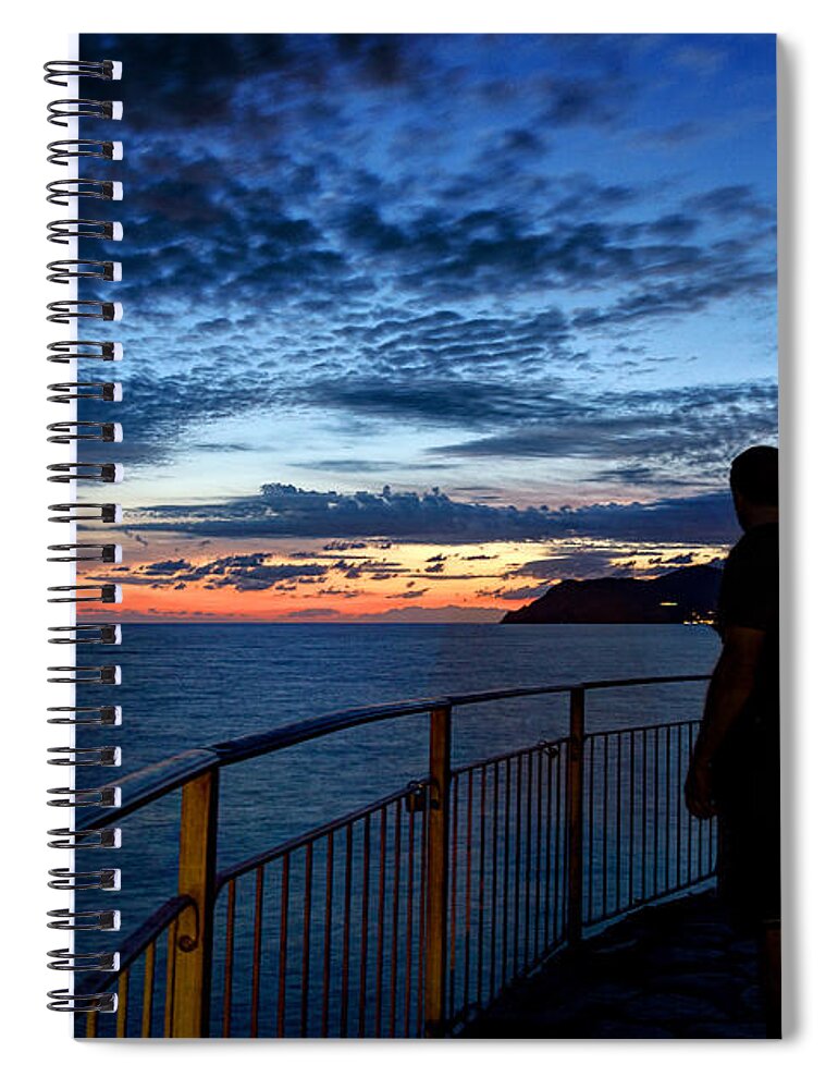 Sunset Spiral Notebook featuring the photograph Sunset from Manarola by Weston Westmoreland