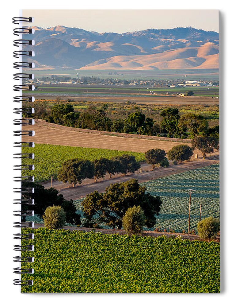 Sunset Spiral Notebook featuring the photograph Sunset in Salinas Valley by Derek Dean