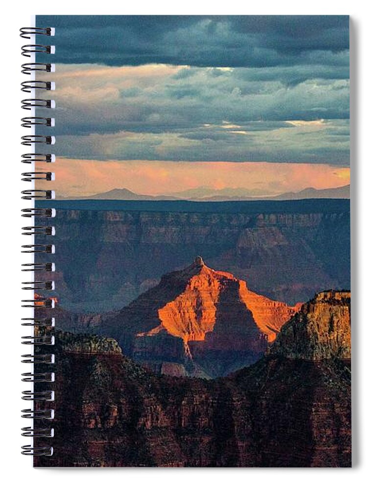 Grand Canyon Spiral Notebook featuring the photograph Sunset lights Angels Gate by Gaelyn Olmsted