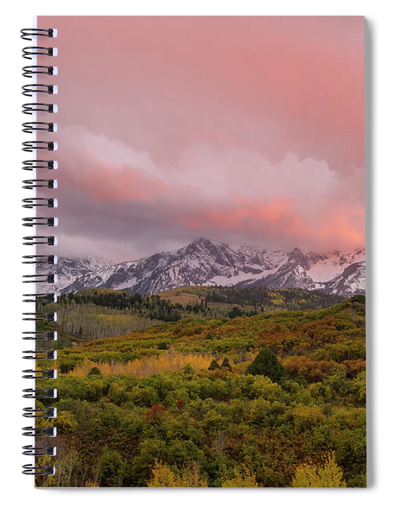 Colorado Spiral Notebook featuring the photograph Sunset on the Dallas Divide Ridgway Colorado by Ronda Kimbrow