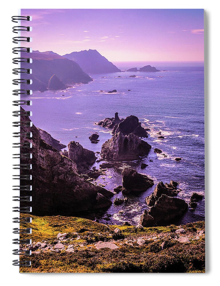 Ireland Rocks Spiral Notebook featuring the photograph Sunset over Glenlough Ireland by Lexa Harpell