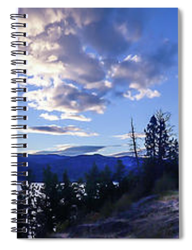 Lake Okanagan Spiral Notebook featuring the photograph Sunset Over Lake Okanagan by Phil And Karen Rispin